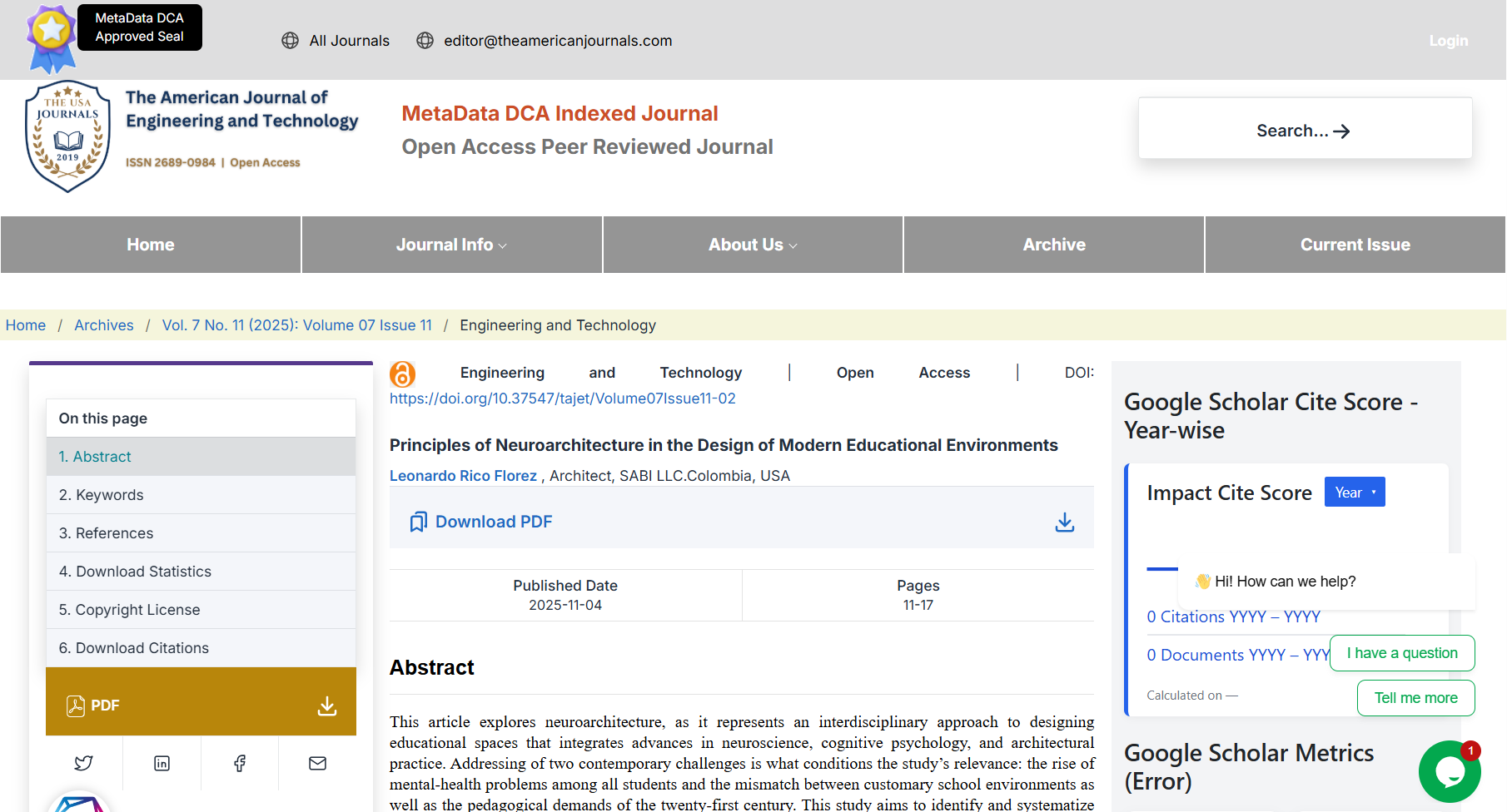 Principles of Neuroarchitecture in the Design of Modern Educational Environments